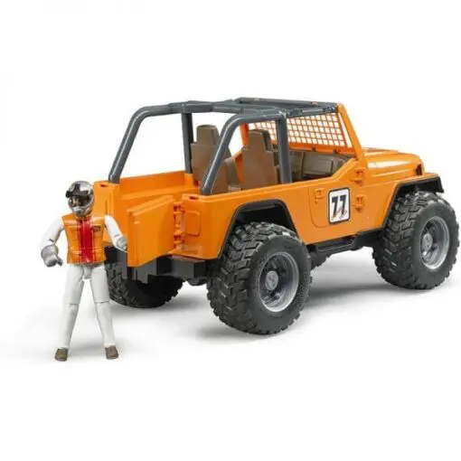 ג’יפ רנגלר שטח לילדים כתום + נהג