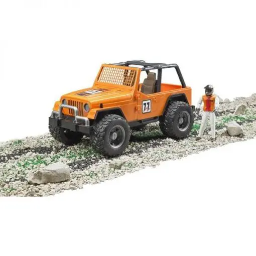 ג’יפ רנגלר שטח לילדים כתום + נהג