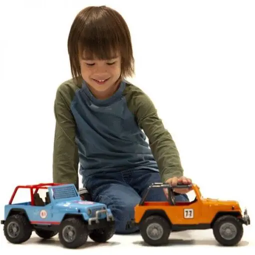 ג’יפ רנגלר שטח לילדים כתום + נהג