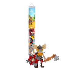 סט הרכבה לילדים Plus-Plus Colormix בשפופרת – בניית ויקינג נורדי להרפתקאות ובנייה יצירתית
