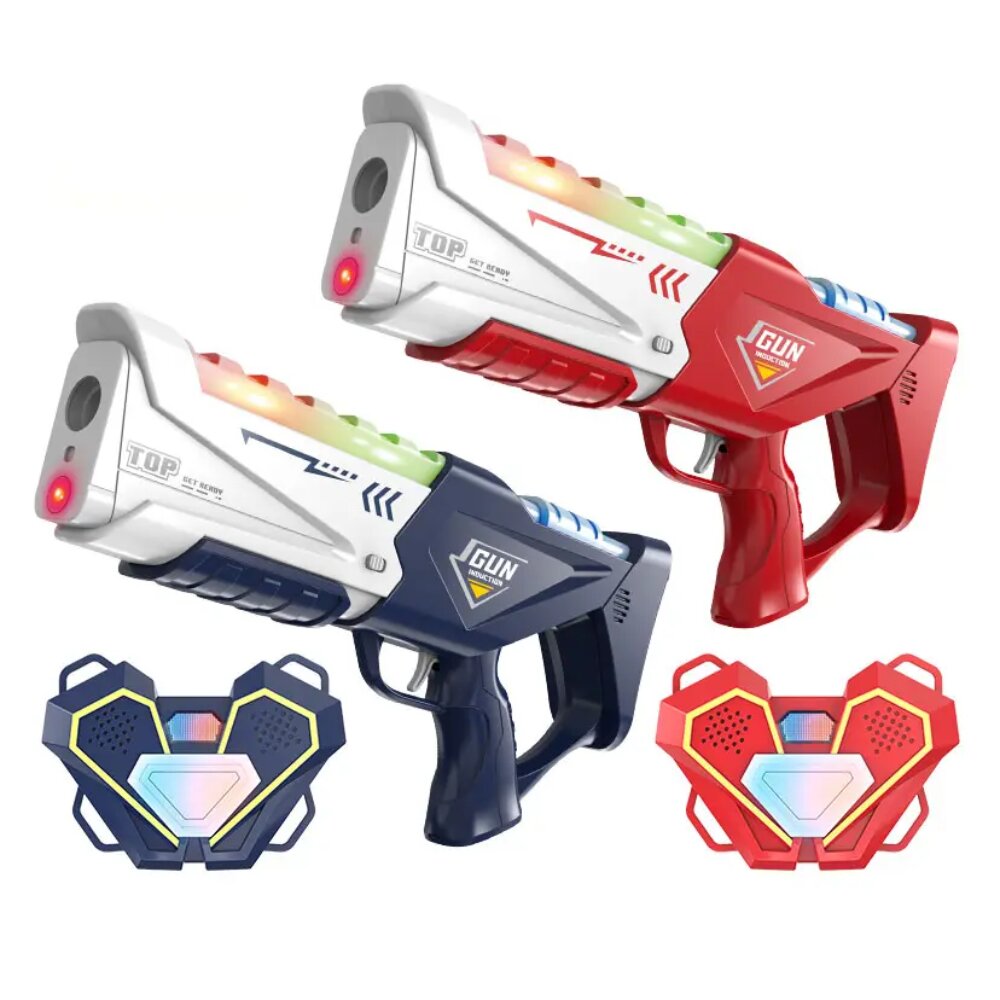 ערכת לייזר טאג צעצוע לילדים – רובה ואפוד רוטט, טווח 15 מטר עם אור וצליל | גיל 6+