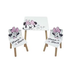 סט שולחן וכיסאות לילדים מעץ בעיצוב מיני מאוס – מושלם לחדר הילדים