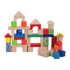 דלי לבני בנייה צבעוניים 50 חל' | Pit Toys
