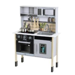 מטבח מעץ לילדים  Miele – עם מקרר, תנור, מיקרוגל, מתקן קרח, 6 אביזרים ואפקטי אור וקול