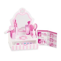 מליסה ודאג - שידת איפור לילדים ניידת ומאובזרת מעץ