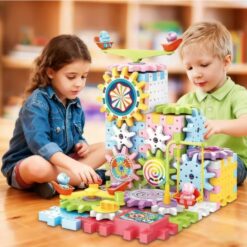 Alternative view of ערכת הרכבה עם גלגלי שיניים – 249 חלקים | כחול או ורוד