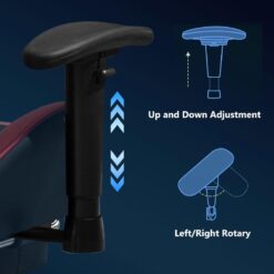 Alternative view of כיסא גיימינג ארגונומי עם עור נושם ותמיכה לגב וצוואר במגוון צבעים