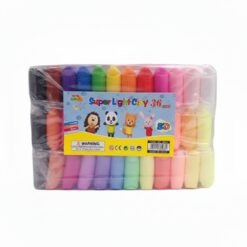 סופר קליי צבעוני לילדים – 36 צבעי בצק קלים לעיצוב