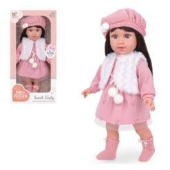 בובת אופנה נינה 40 ס"מ – גוף רך, שיער לעיצוב וסט בגדים אופנתי