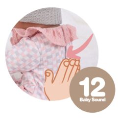 Alternative view of בובת תינוק אינטראקטיבית 40 ס"מ – 12 צלילים וערכת לבוש ורודה עם אביזרים