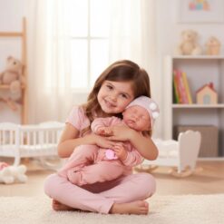 Alternative view of בובת תינוקת ריאליסטית 40 ס"מ - צלילים אינטראקטיביים ומוצץ