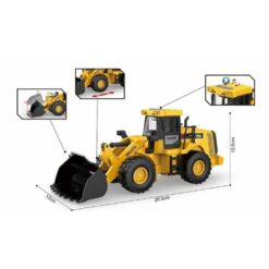 Alternative view of טרקטור בנייה צהוב: משאית עבודה עם כף הרמה, אור וצליל