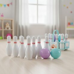 Alternative view of סט באולינג לילדים: 10 חיילים וזוג כדורים עם גומות אחיזה