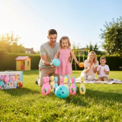 Alternative view of סט מיני באולינג נייד וצבעוני לילדים: חיילים 23 ס"מ לחוויית משחק בכל מקום