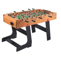 סופר-גול משפחתי: שולחן כדורגל מעץ איכותי במבנה חזק