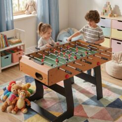 Alternative view of סופר-גול משפחתי: שולחן כדורגל מעץ איכותי במבנה חזק