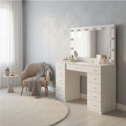 Alternative view of שידת איפור דגם חני – עיצוב יוקרתי עם תאורה ואחסון חכם