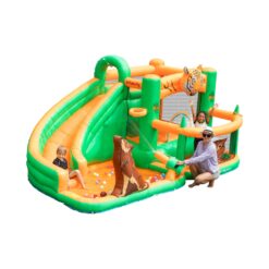 ג'ונגל של הרפתקאות: פארק מים מתנפח 5 ב-1 דגם 73075 עם מגלשה ותותח מים | Doctor Dolphin