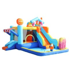 גלידריית החלומות: פארק מים מתנפח 5 ב-1 עם מגלשה כפולה |  73072T Doctor Dolphin