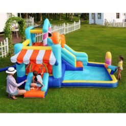 Alternative view of גלידריית החלומות: פארק מים מתנפח 5 ב-1 עם מגלשה כפולה |  73072T Doctor Dolphin