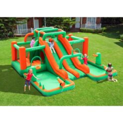 Alternative view of המרתון הרטוב: פארק מים מתנפח עם משטח החלקה אקסטרים | Doctor Dolphin 73029