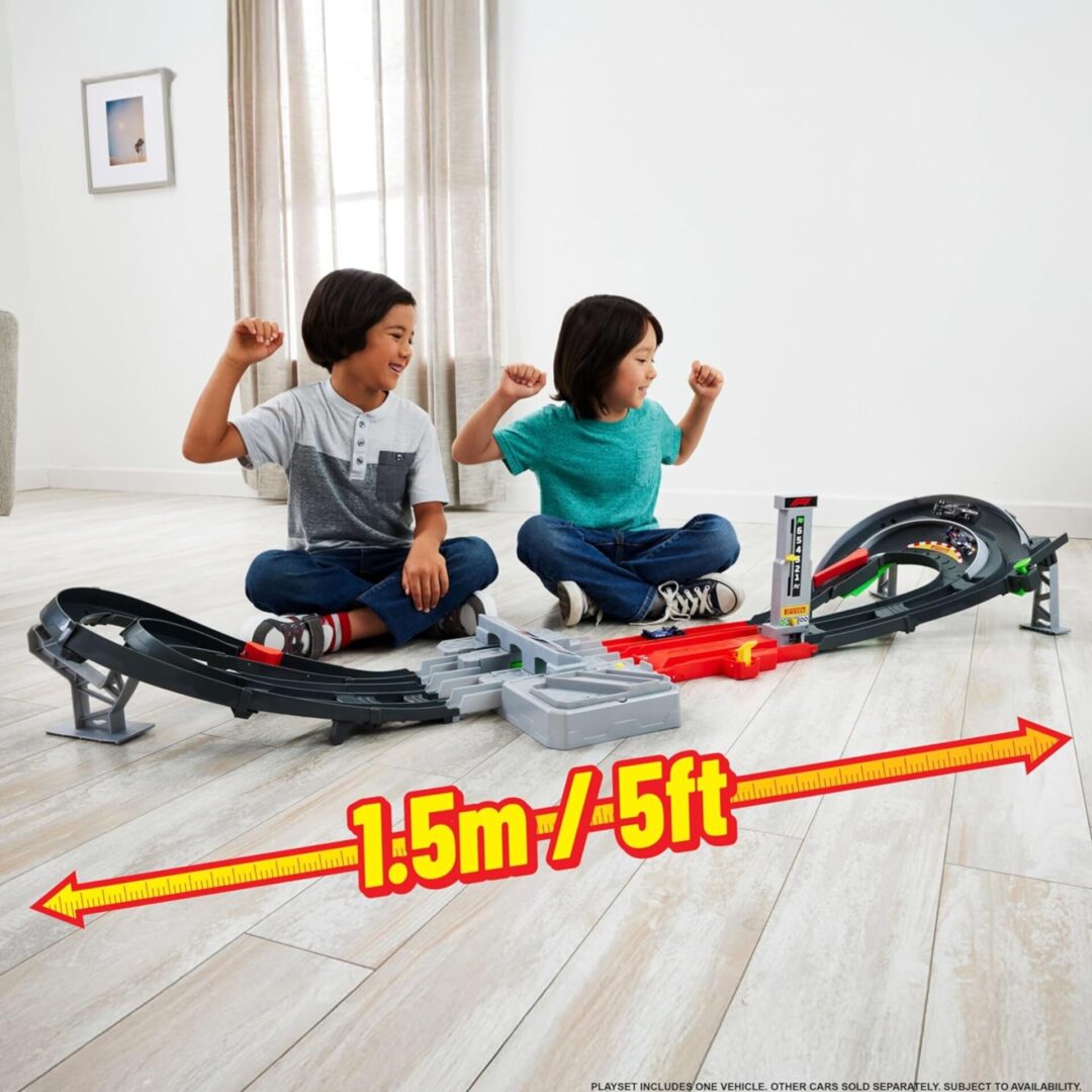 מסלול Hot Wheels Formula 1® Grand Prix – ערכת מרוץ מקצועית עם מאיץ ומונה הקפות – תמונה 6