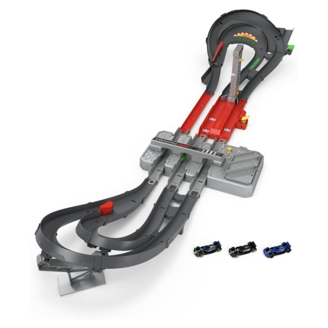 מסלול Hot Wheels Formula 1® Grand Prix – ערכת מרוץ מקצועית עם מאיץ ומונה הקפות – תמונה 4