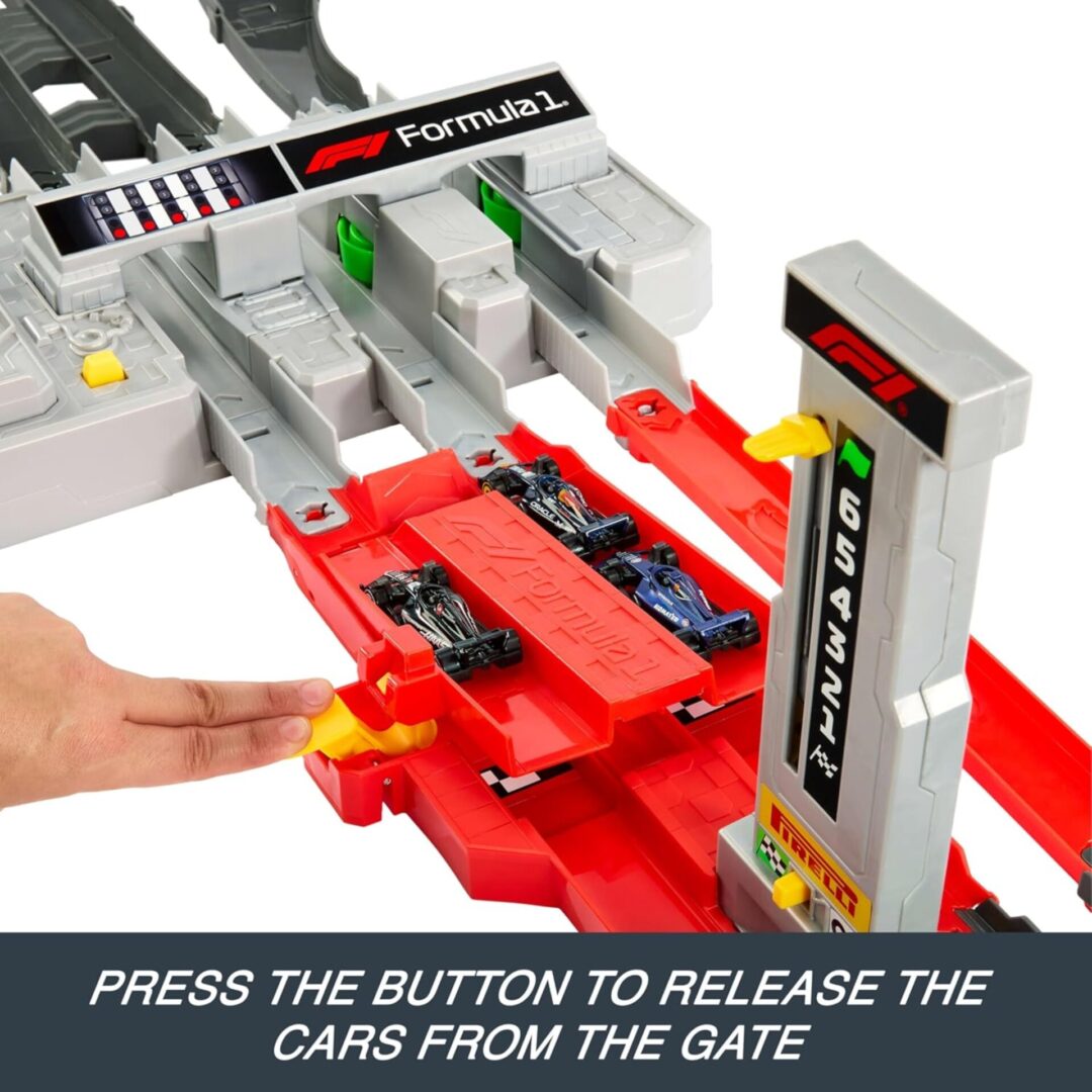 מסלול Hot Wheels Formula 1® Grand Prix – ערכת מרוץ מקצועית עם מאיץ ומונה הקפות – תמונה 2