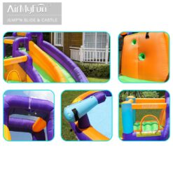 Alternative view of מרוץ המים הכפול: מתקן מתנפח ענק עם מגלשת תחרות ותותח מים | AirMyFun 83005