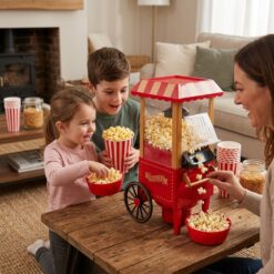 Alternative view of מכונת פופקורן חשמלית ביתית – עגלת רטרו להכנת פופקורן טרי וטעים