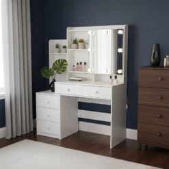 Alternative view of שידת איפור יוקרתית דגם ליבי עם מראה מוארת ותאורת LED חכמה