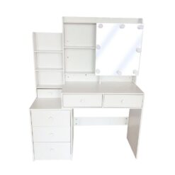 שידת איפור יוקרתית דגם ליבי עם מראה מוארת ותאורת LED חכמה