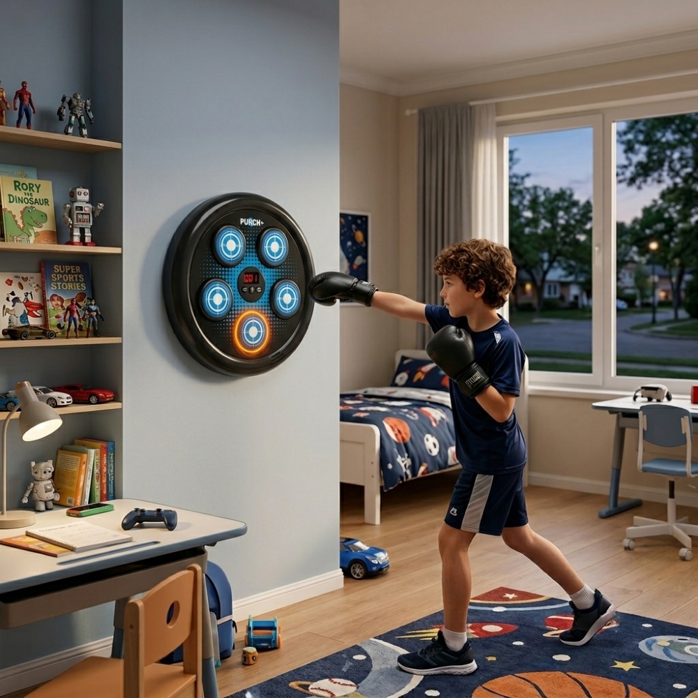 מכונת אגרוף דיגיטלית אינטראקטיבית – הלהיט הספורטיבי לחדר הילדים – תמונה 3