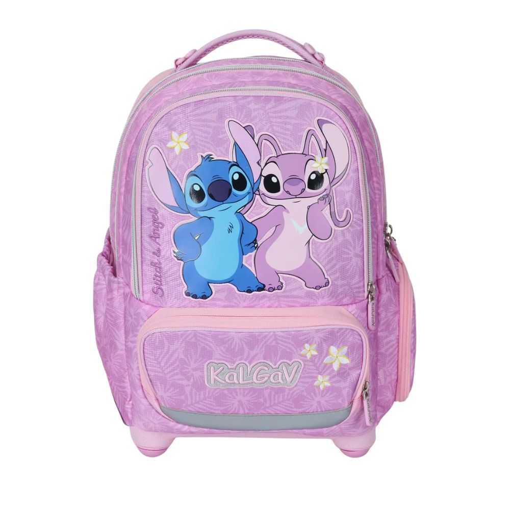 מארז Stitch Couple קל גב X-FIX PACK – סט תיק גב אורתופדי מתרחב לבית הספר עם קלמר ואביזרים – תמונה 2