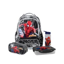 מארז ספיידרמן קל גב X-FIX Spiderman – סט תיק גב אורתופדי מתרחב עם קלמר ואביזרים