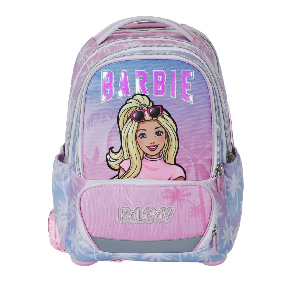 סט Barbie iTrolley קל גב – תיק טרולי אורתופדי 3 ב-1 לבנות עם קלמר תואם – תמונה 3