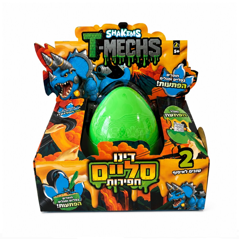 ערכת חפירה ארכיאולוגית סליים דינו – סט חפירות דינוזאור אינטראקטיבי עם ג'ל סליים ואביזרים לילדים
