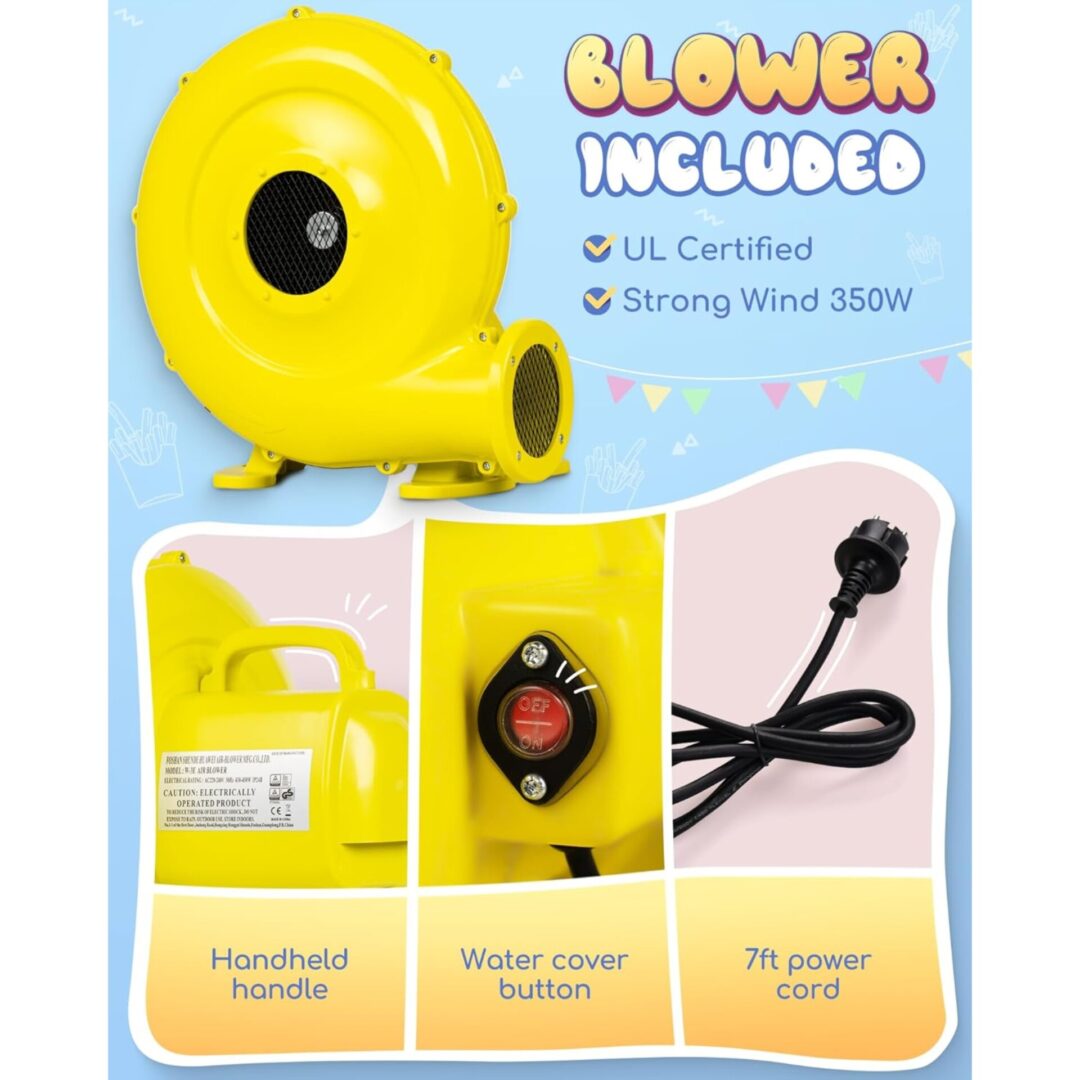 מתקן מתנפח מים AirMyFun דגם 82080 – פארק מים וקפיצה לחצר כולל מפוח! – תמונה 3