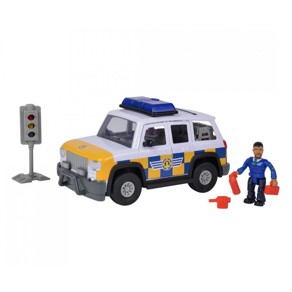 סמי הכבאי – רכב משטרתי 4X4 עם דמות מלקולם, אורות, צלילים ורמזור – תמונה 4