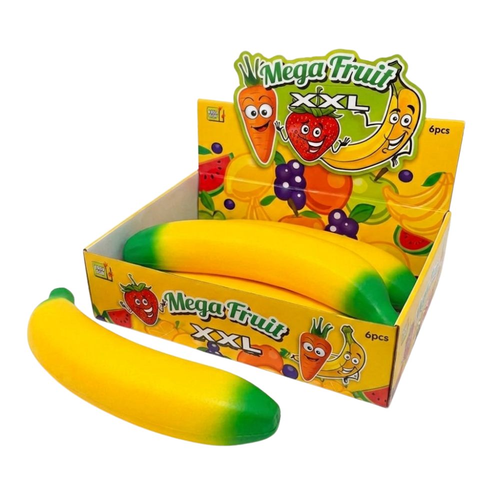 סקווישי בננה ענק Mega Fruit XXL – צעצוע נמתח למעיכה ולהפגת מתחים