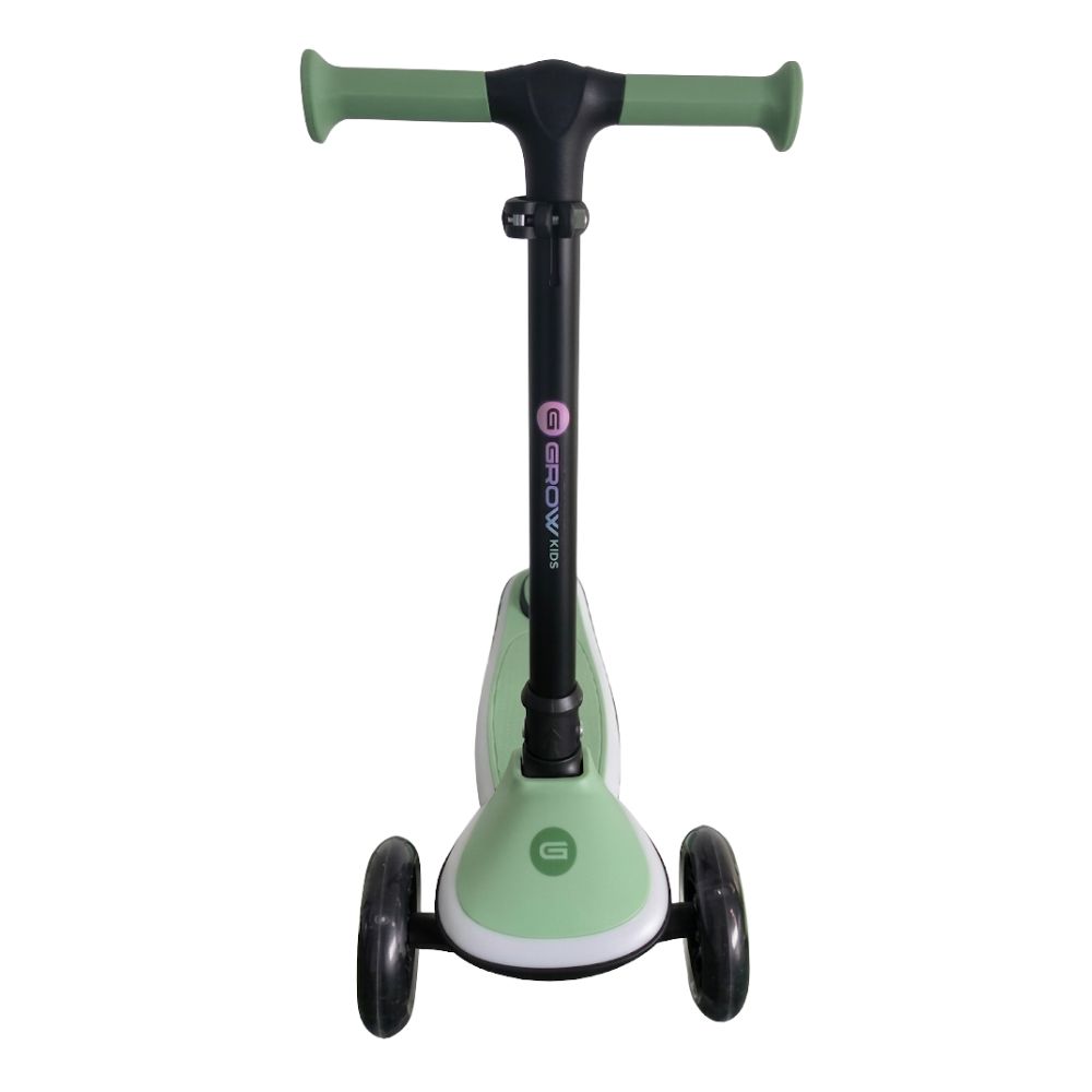 קורקינט 3 גלגלים לילדים Grow Pro X2 Flash – ירוק | מתקפל עם גלגלים מאירים ופסי תאורה