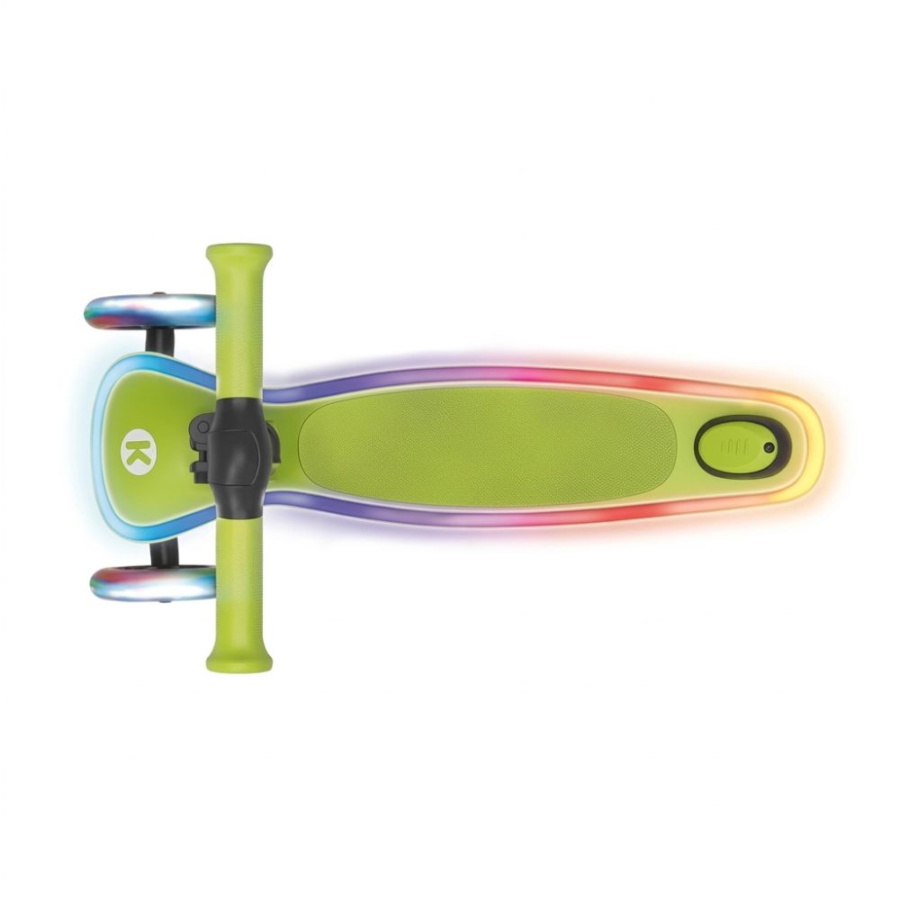 קורקינט 3 גלגלים לילדים Grow Pro X2 Flash – ירוק | מתקפל עם גלגלים מאירים ופסי תאורה – תמונה 2
